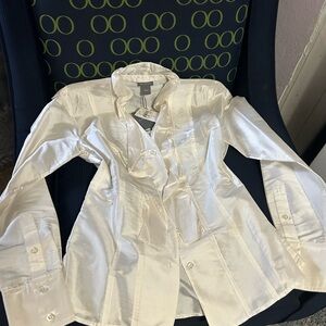 Ann Taylor Shimmering Cream Blazer